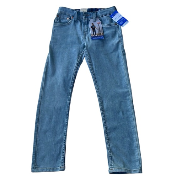 LEVIS NWT BOYS 502 REGULAR TAPER LIGHT WASH DENIM BLUE JEANS SIZE 8 REGULAR - Picture 1 of 10